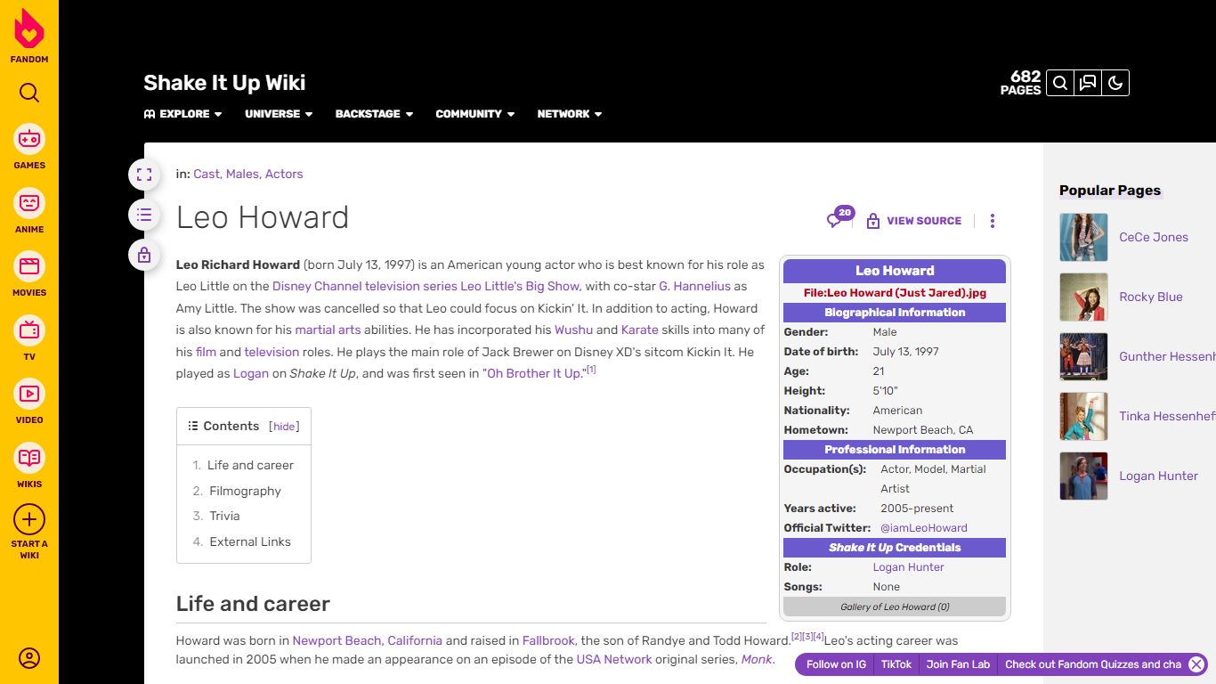 Leo Howard | Shake It Up Wiki | Fandom